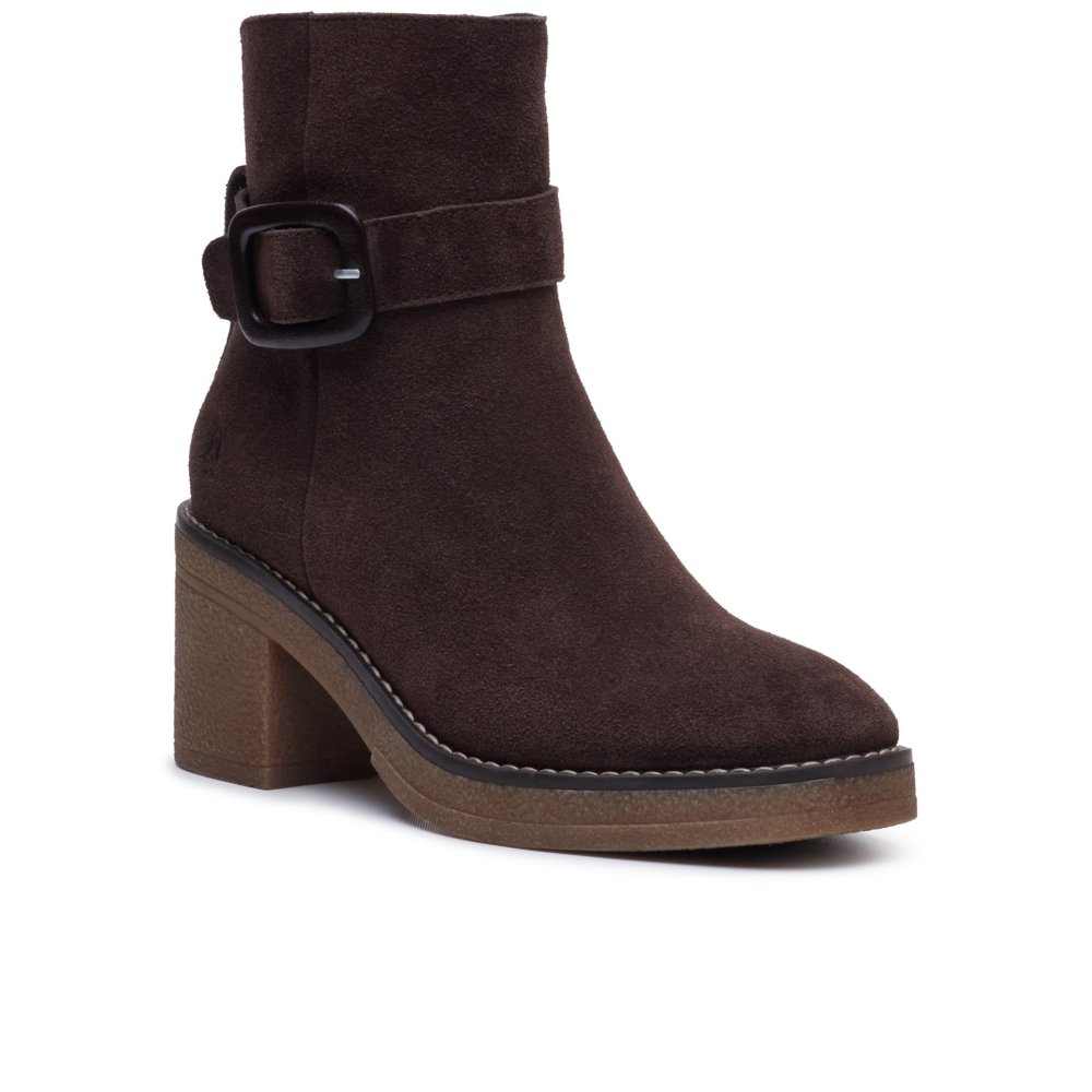 Hush Puppies Women's Chocolate Fearne Buckle Boot In Size 7 - Image 3