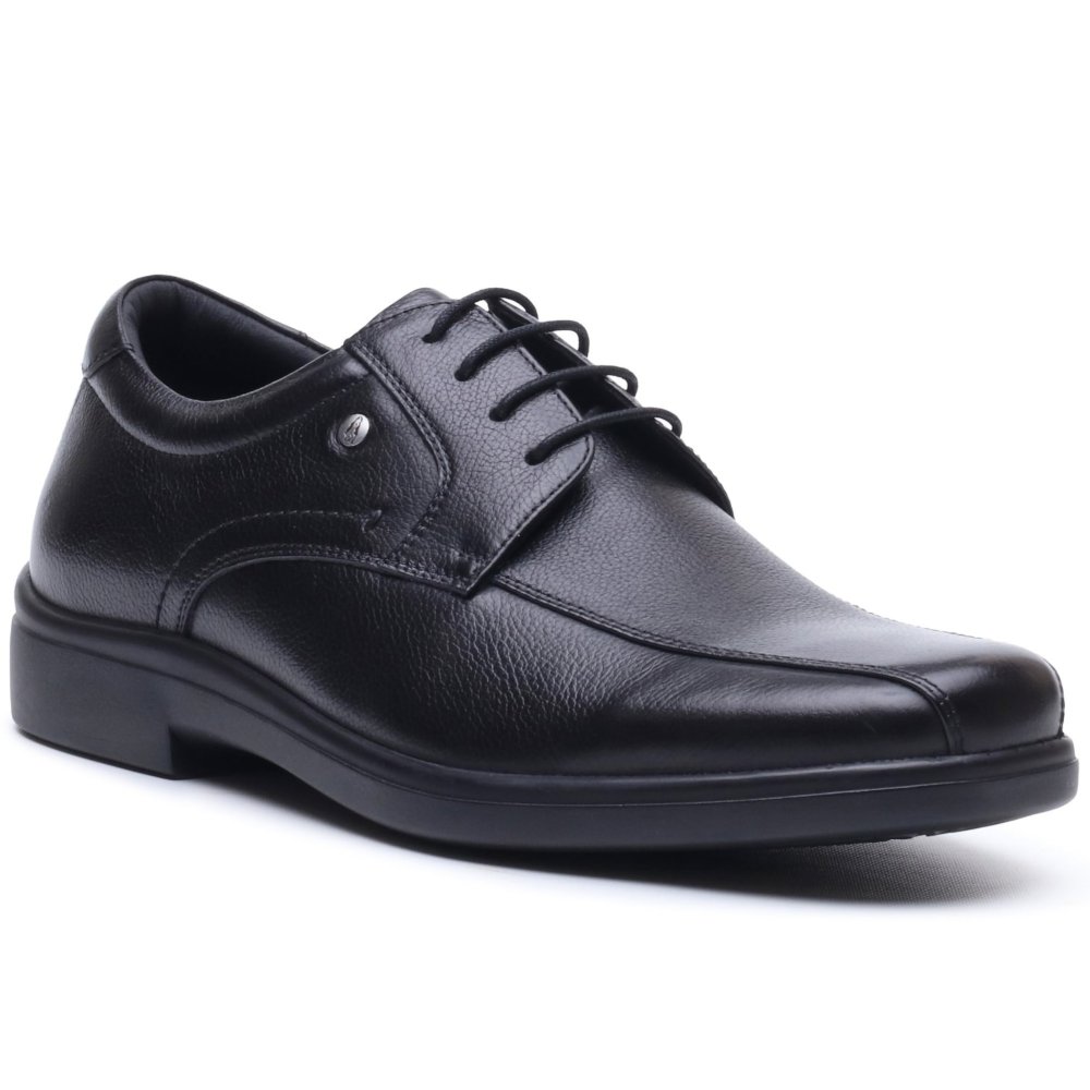 Hush Puppies Men's Black Cedric Shoes Colour: : Size 12