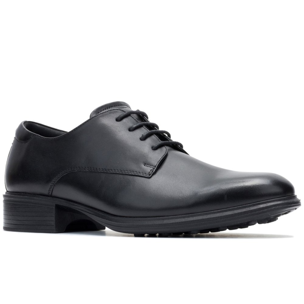 Hush Puppies Men's Black Lewis Oxford Shoes Colour: : Size 11