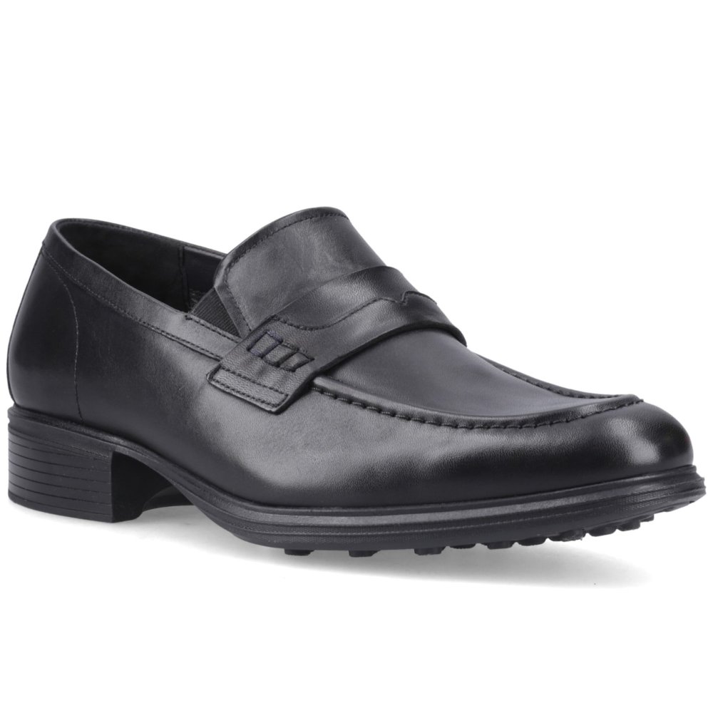 Hush Puppies Men's Black Lewis Penny Loafers Colour: : Size 11