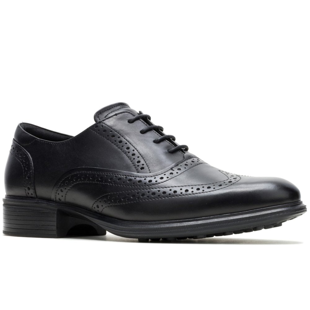 Hush Puppies Men's Black Lewis Brogues Colour: : Size 12