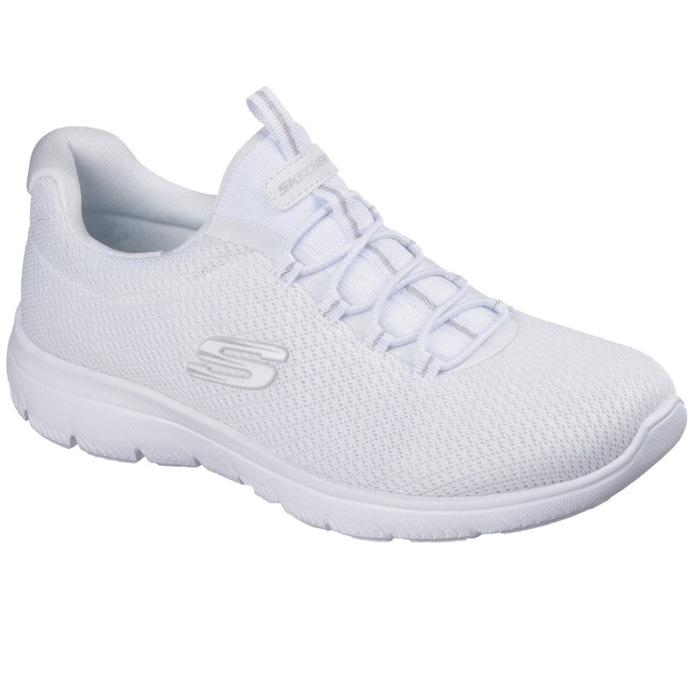 Skechers Summits Summer Blush Women's Trainers White Textile Lightweight Athletic Shoes UK 8 EU 41 - Image 2