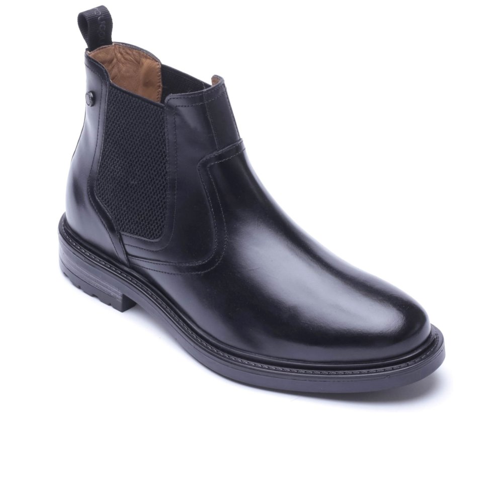 Base London Men's Black Smith Chelsea Boots Colour: : Size 12