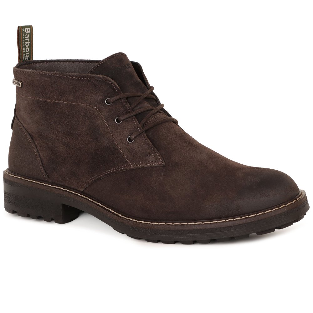 Barbour Men's Teak Leather Shawdon Boots Colour: : Size 8