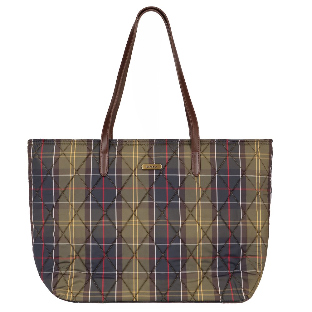 Barbour Women's Classic Tartan Wetherham Quilted Tote Bag Colour: Size: One Size
