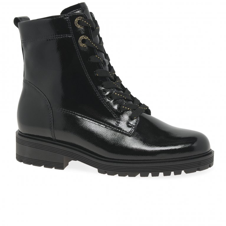 Gabor Women's Black Patent Flamboyant Ankle Boots Colour: : Size 4.5 - Image 5