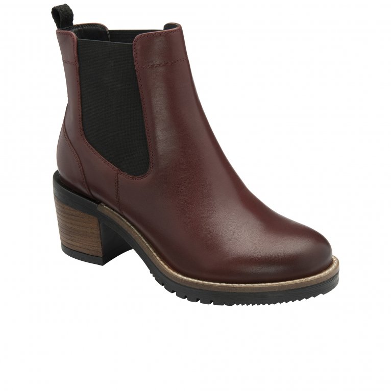 Ravel Women's Dark Bordo Leather 'Bray' Ankle Boots in Burgundy | Size: 6 - Image 4