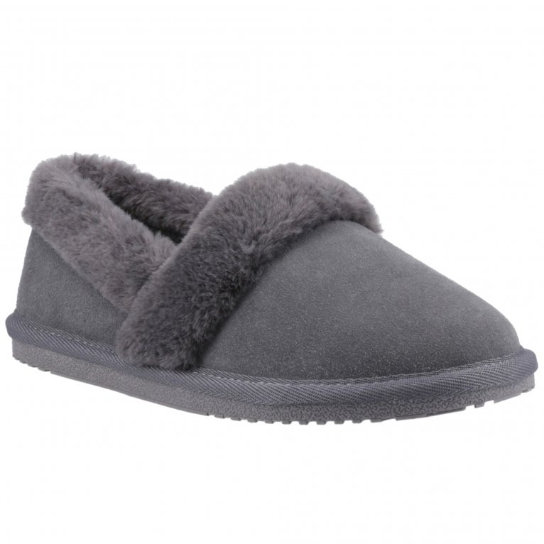 Hush Puppies Women's Grey Ariel Suede Slippers Uk Size 5 - Image 6