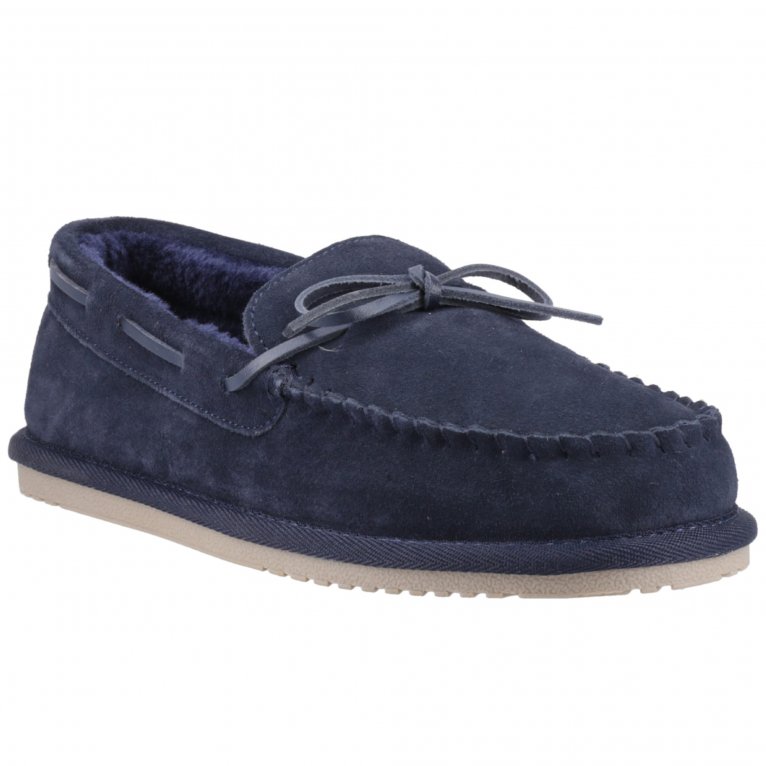 Hush Puppies Men's Navy Abraham Suede Slippers Uk Size 11 - Image 5
