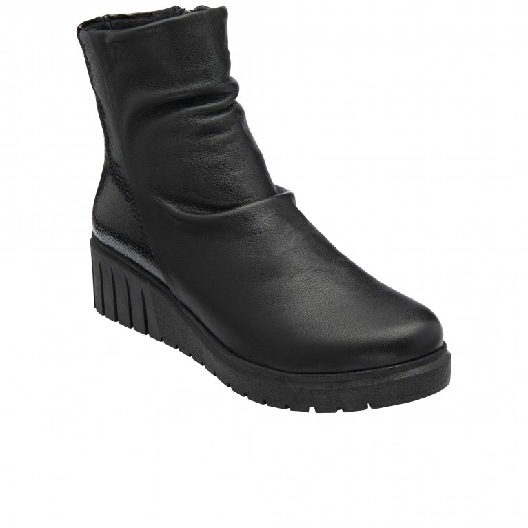 Lotus Women's Black 'Adlee' Leather Wedge Ankle Boots In Size 6 - Image 2