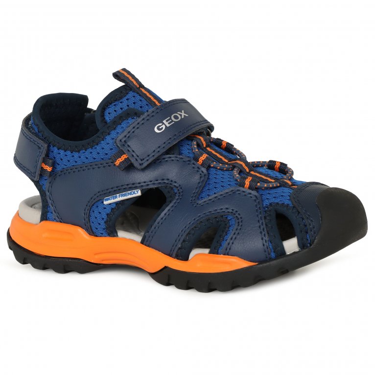 Geox Boys Royal/Orange Junior Borealis Fisherman Sandals Colour: : Size 11 Kids - Image 3