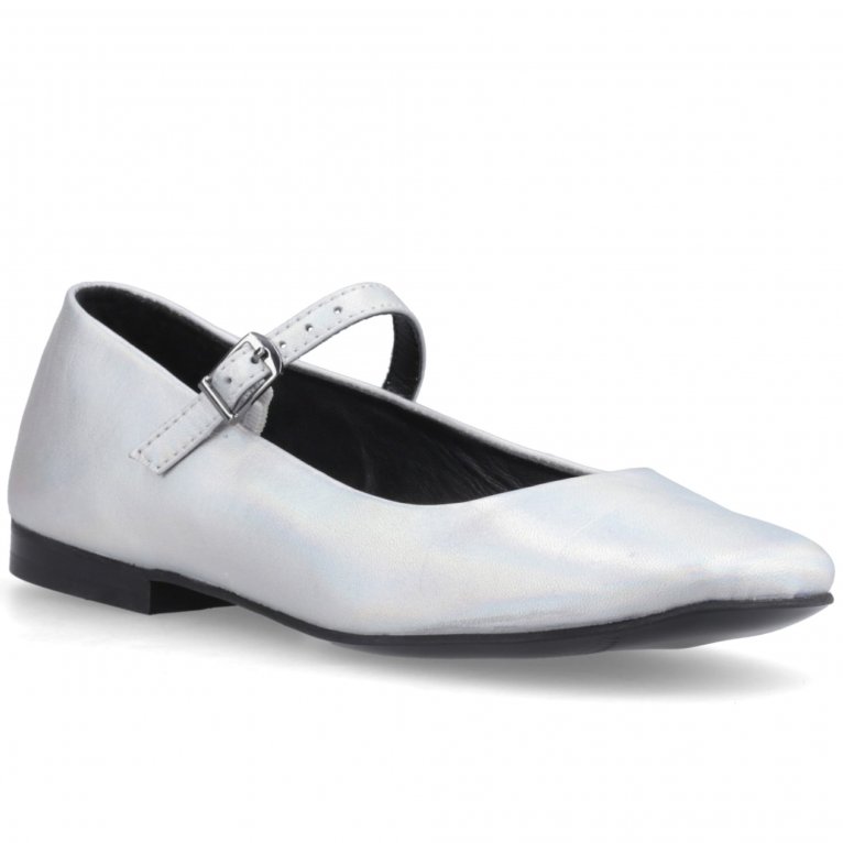Hush Puppies Women's Silver Pasha Mary Jane Shoes Colour: : Size 7 - Image 4