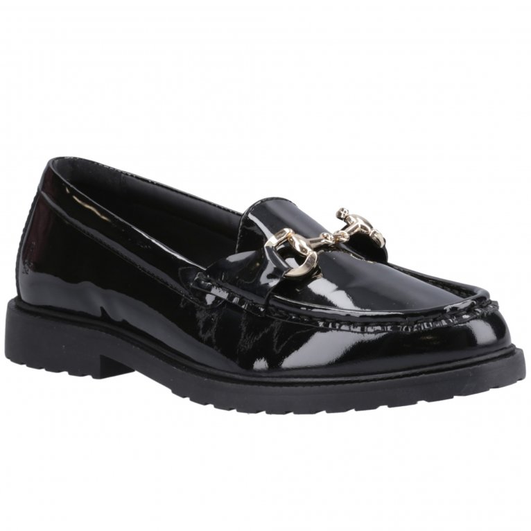 Hush Puppies Women's Black Patent Verity Loafers Colour: : Size 3 - Image 5