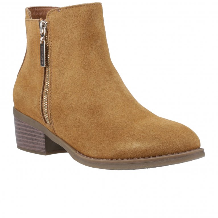 Hush Puppies Women's Tan Ingrid Zip Boot In Size 4 - Image 4