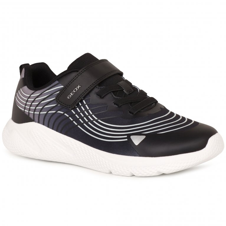 Geox Boys Black J Sprintye Trainers - Size F (Standard)/3 (Older) Kids - Image 2