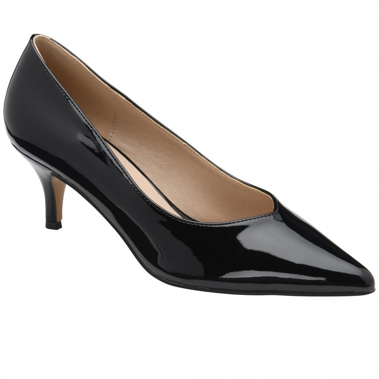 Ravel Women's Black 'Darley' Patent Kitten-Heel Court Shoes In | Size: 6 - Image 2
