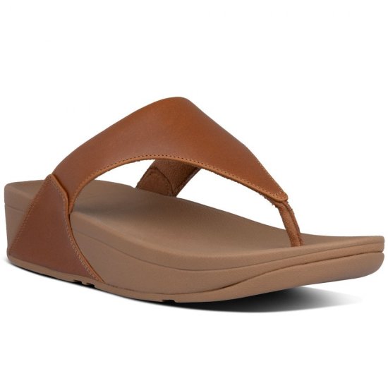Lulu Leather Womens Toe Post Sandals
