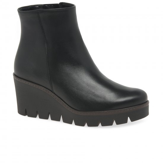 Utopia Womens Wedge Heel Ankle Boots