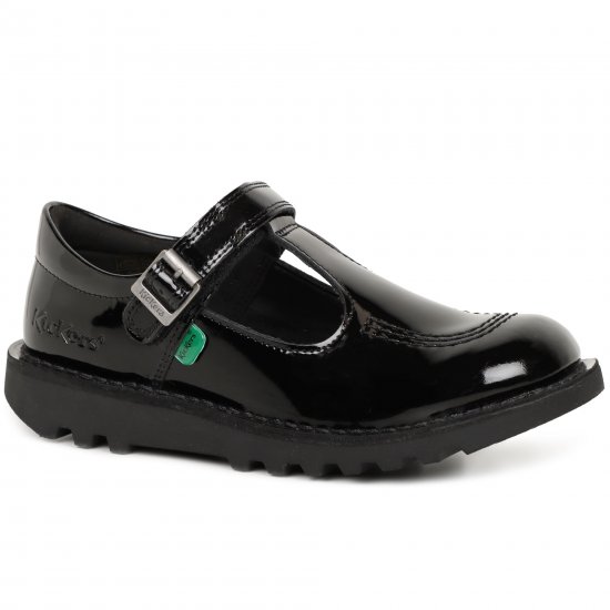Kick T Girls Junior Riptape School Shoes