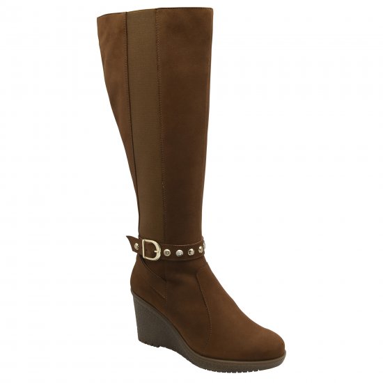 Arkle Womens Knee High Wedge Boots