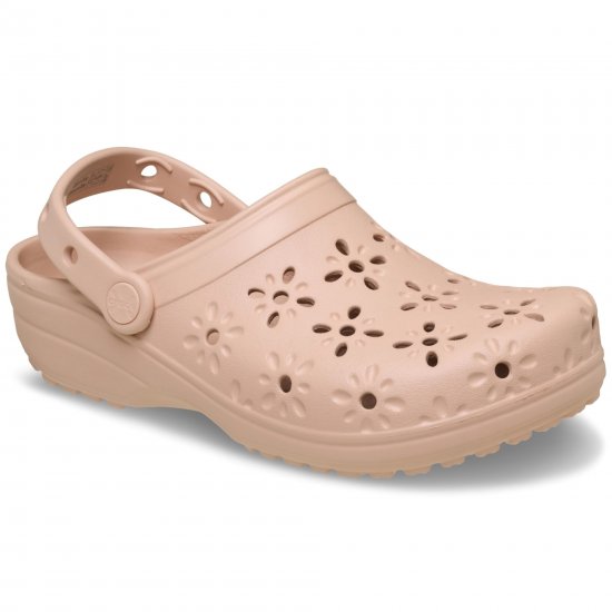 Classic Floral Cut Out Womens Clogs