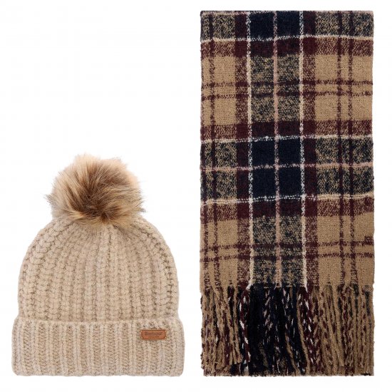 Saltburn Beanie & Tartan Scarf Set