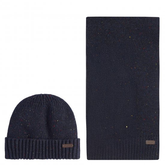 Barbour Carlton Fleck Beanie & Scarf Set