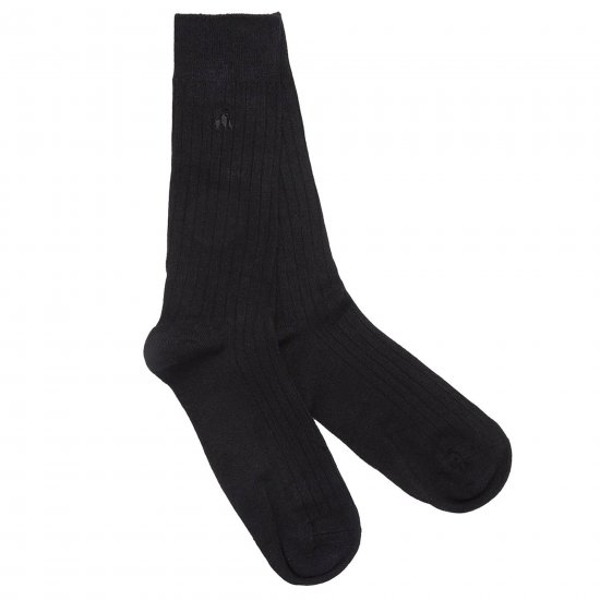 Plain Ribbed Bamboo Socks M