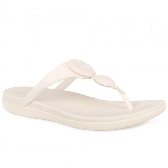 Solay Glossy Disc Toe Post Sandals