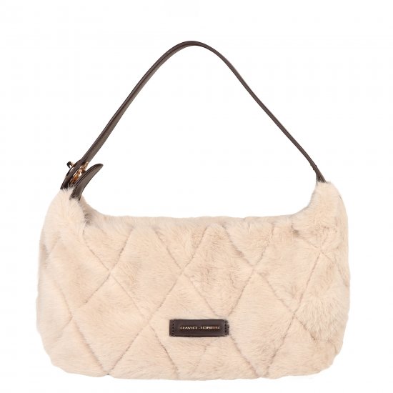 Moulins Womens Faux Fur Shoulder Bag