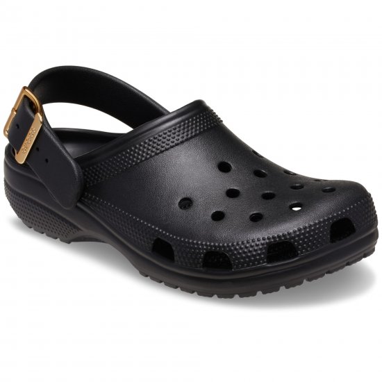 Classic Metallic Buckle Womens Clogs
