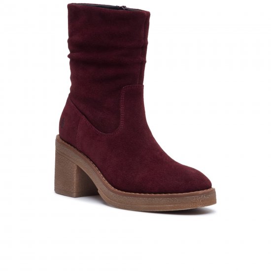 Flora Ruched Womens Ankle Boots
