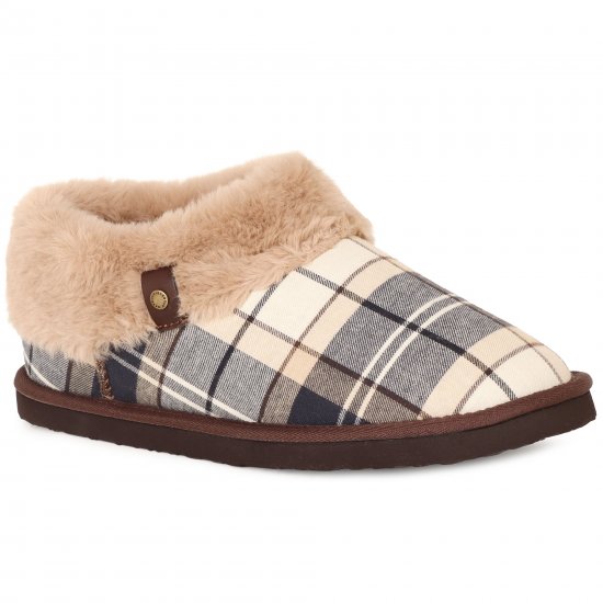 Eloise Tartan Bootie Slippers